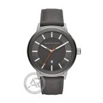 Armani Exchange Maddox Stainless Steel Black Leather Strap AX1462