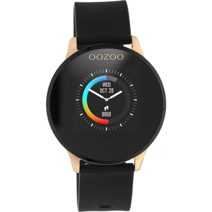 Oozoo Black Rubber Strap Smartwatch Q00114