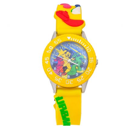 DISNEY CHILDRENS MICKEY MOUSE YELLOW RUBBER STRAP