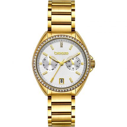 Breeze Royalisse Crystals Gold Stainless Steel Bracelet 212161.2