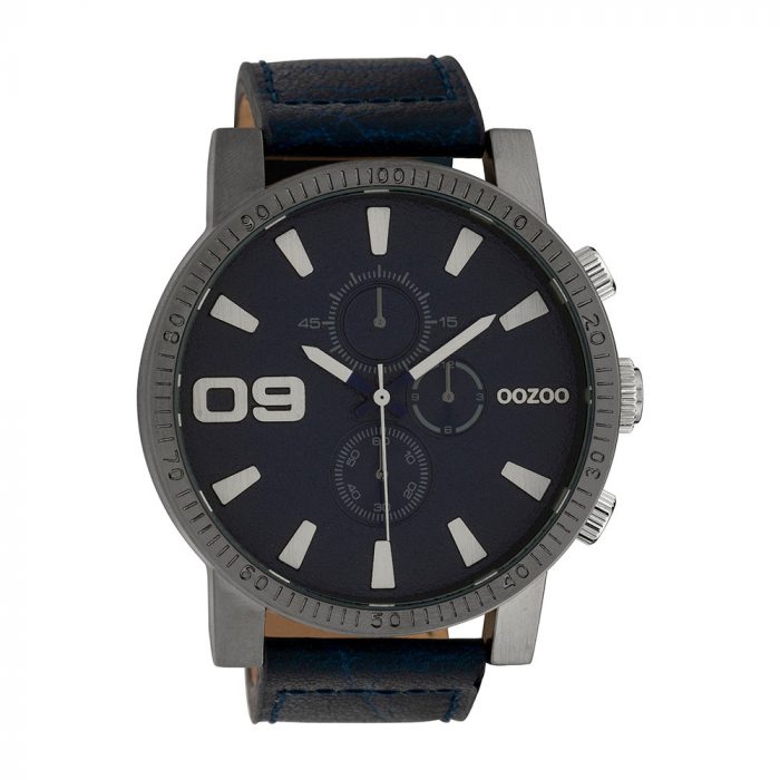 Oozoo Timepieces Blue Leather Strap C10065