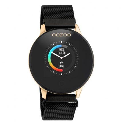 Oozoo Black Stainless Steel Bracelet Smartwatch Q00118