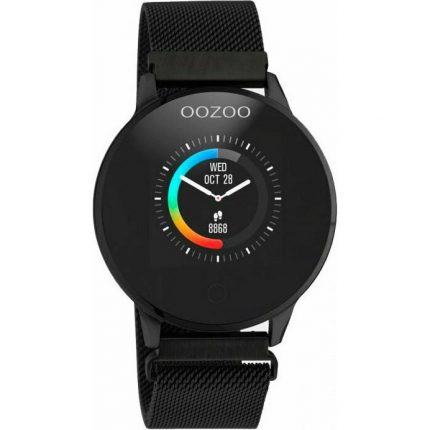 Oozoo Black Stainless Steel Bracelet Smartwatch Q00119