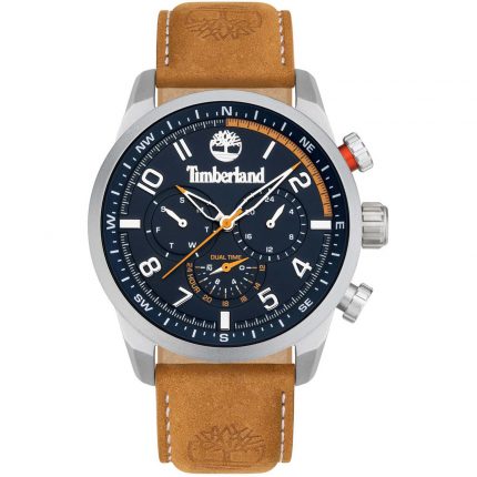 Timberland Forestdale Dual Time Brown Leather Strap TDWJF2000702