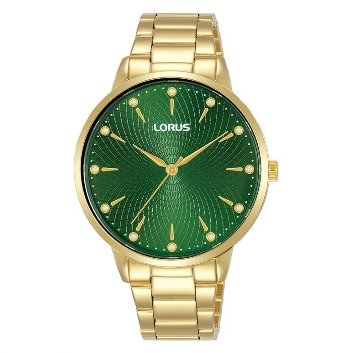 Lorus Classic Crystals Gold Stainless Steel Bracelet RG226TX9