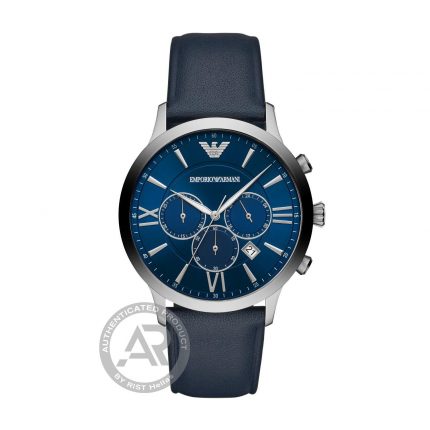 Emporio Armani Giovanni Blue Leather Strap Chronograph AR11226