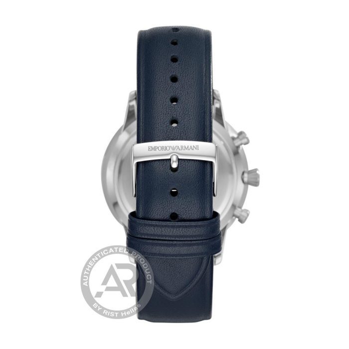 Emporio Armani Giovanni Blue Leather Strap Chronograph AR11226