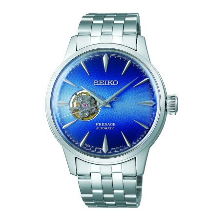 Seiko Presage Automatic Cocktail Time "The Blue Moon" Silver Stainless Steel Bracelet SSA439J1