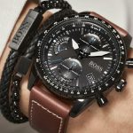 Boss Pilot Edition Brown Leather Strap Chronograph 1513851