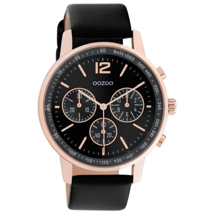 Oozoo Timepieces Black Leather Strap C10814