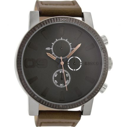 Oozoo Timepieces XXL Brown Leather Strap C9032