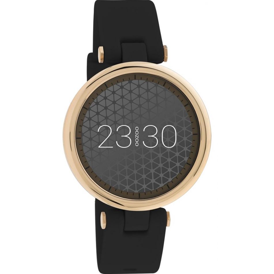 Oozoo Black Rubber Strap Smartwatch Q00406