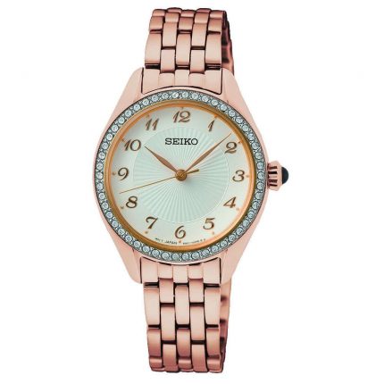 Seiko Conceptual Crystals Rose Gold Stainless Steel Bracelet SUR396P1