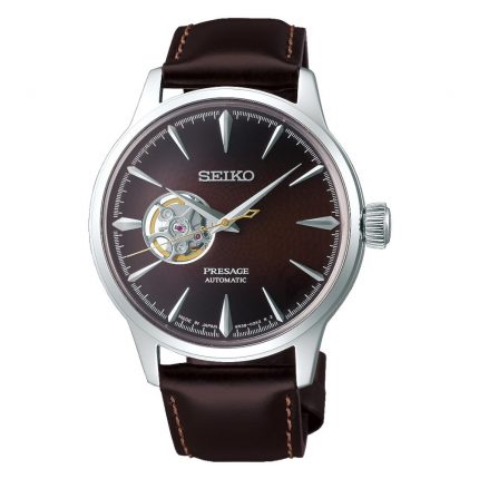 Seiko Presage Cocktail Collection "Stinger" Automatic Brown Leather Strap SSA407J1