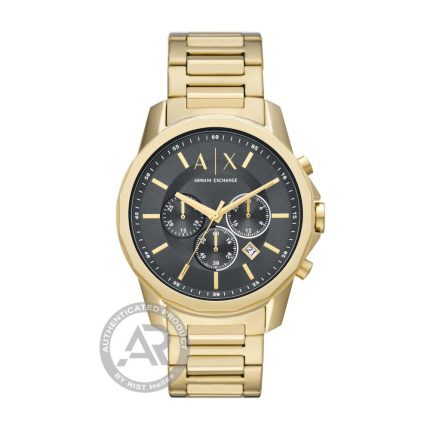 Armani Exchange Banks Gold Stainless Steel Bracelet Chronograph AX1721