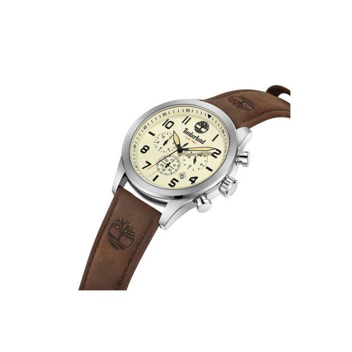 Timberland Ashmont Dual Time Brown Leather Strap TDWGF0009703