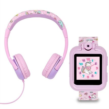 Tikkers Unicorn Pink Silicone Strap Interactive Smartwatch & Headphone Set TKS02-0003