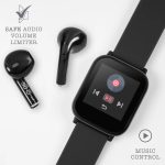 Tikkers Teen Black Silicone Strap Smartwatch & Earbuds Set TKS10-0002
