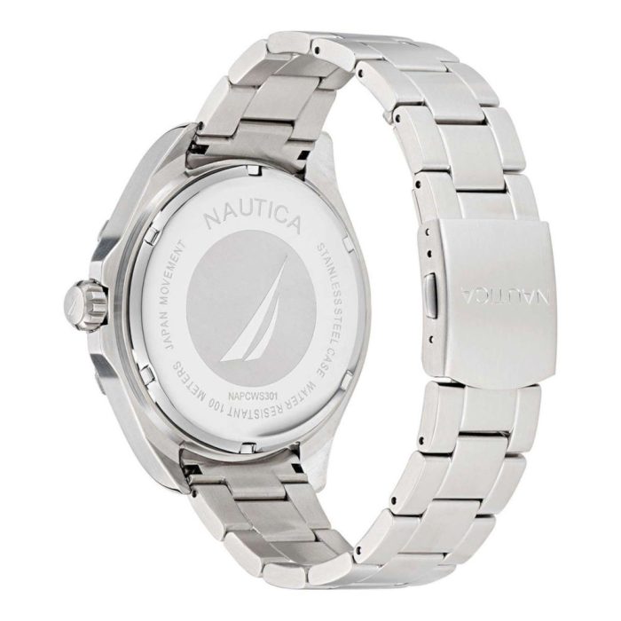 Nautica Clearwater Beach Silver Stainless Steel Bracelet NAPCWS301