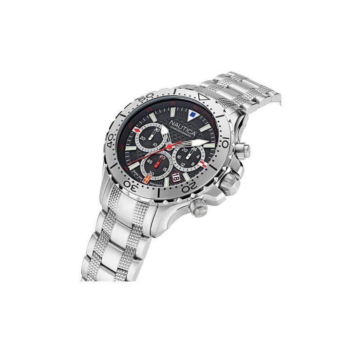 Nautica NST Silver Stainless Steel Chronograph NAPNSF204