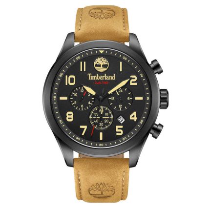 Timberland Ashmont Dual Time Brown Leather Strap TDWGF0009701