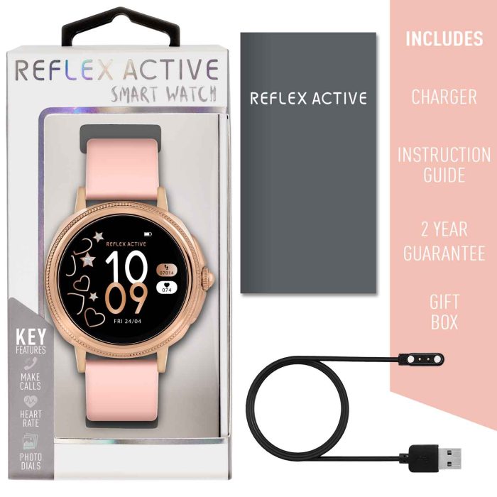 Reflex Active Series 25 Pink Rubber Strap Smartwatch RA25-2176