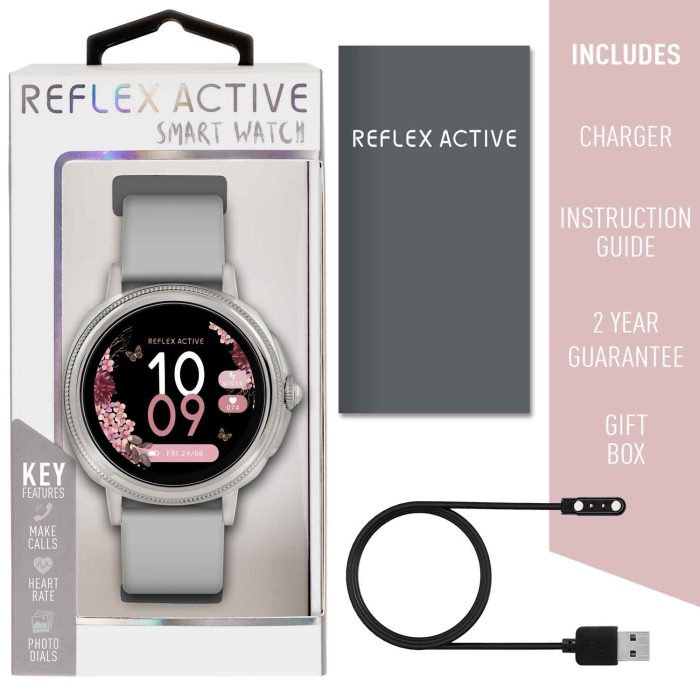 Reflex Active Series 25 Grey Rubber Strap Smartwatch RA25-2179