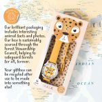 Tikkers WWF Leopard Yellow Leather Strap & Leopard Charm Bracelet Gift Set TKWWF005
