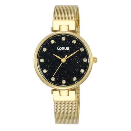 Lorus Women Crystals Gold Stainless Steel Bracelet RG240UX9