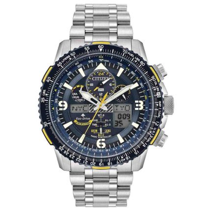 Citizen Promaster Skyhawk A-T Eco-Drive Radio Controlled Dual Time Chronograph Stainless Steel Bracelet JY8078-52L