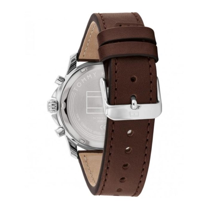 Tommy Hilfiger Wesley Dual Time Brown Leather Strap 1710625
